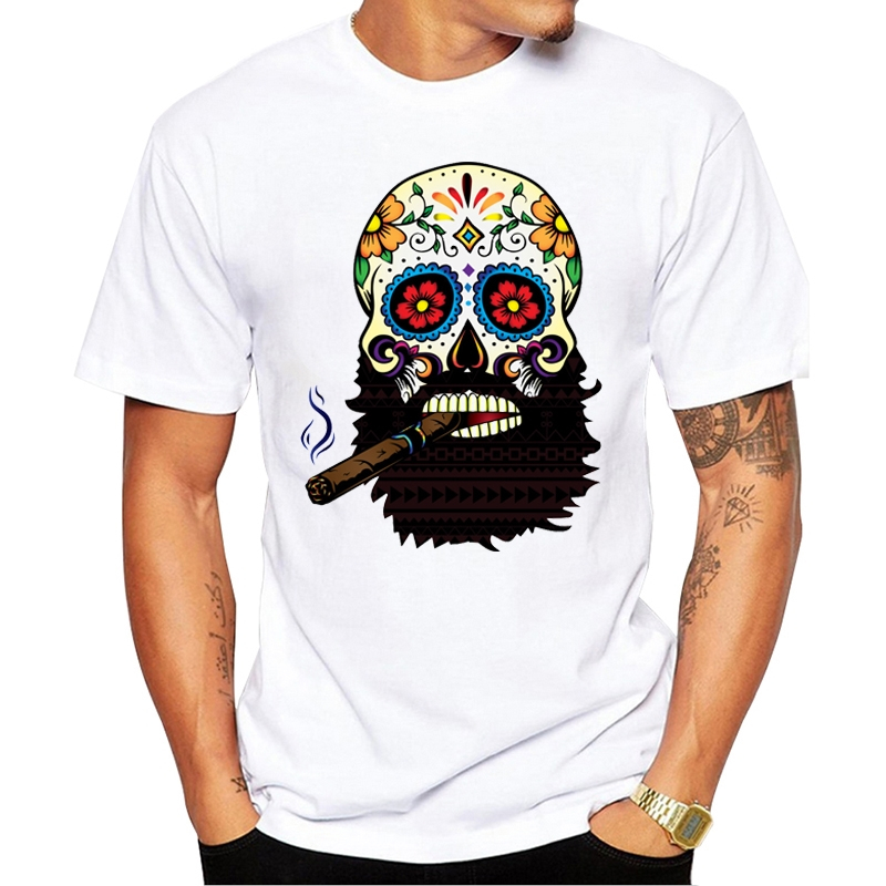 Camiseta con diseño de calavera Hipster Mascalaveras