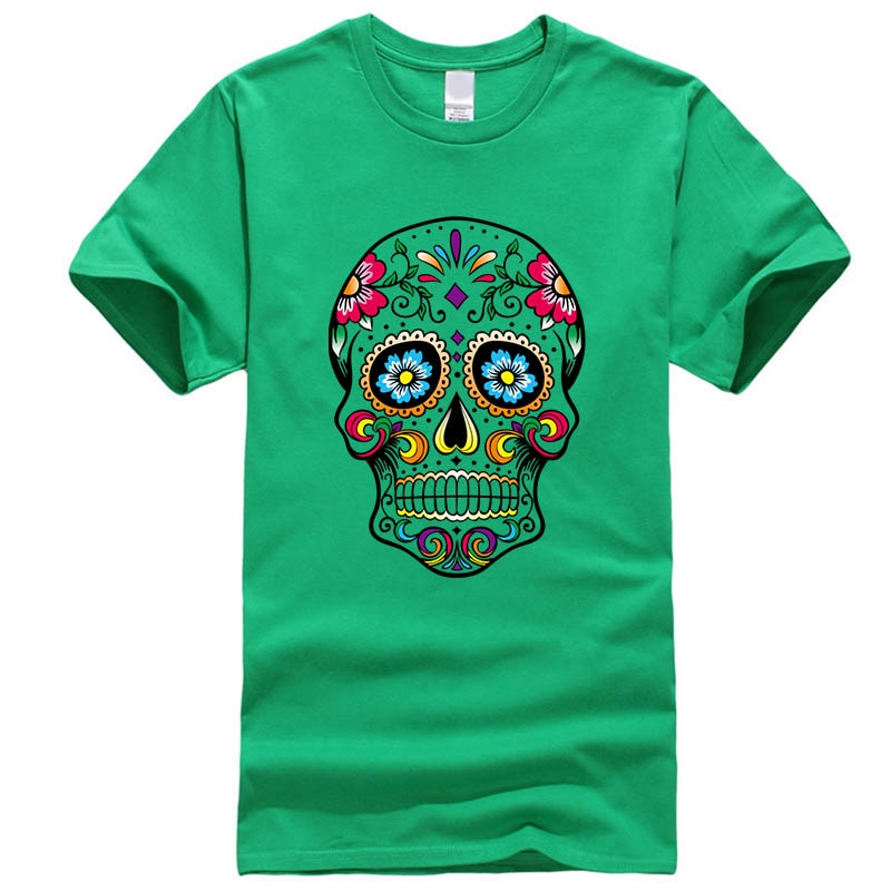 Camiseta de hombre nuevo diseño calavera mexicana MASCALAVERAS