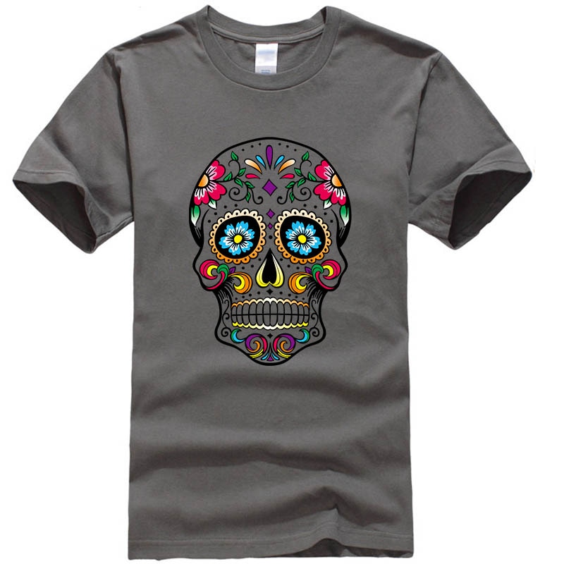 Camiseta de hombre nuevo diseño calavera mexicana MASCALAVERAS