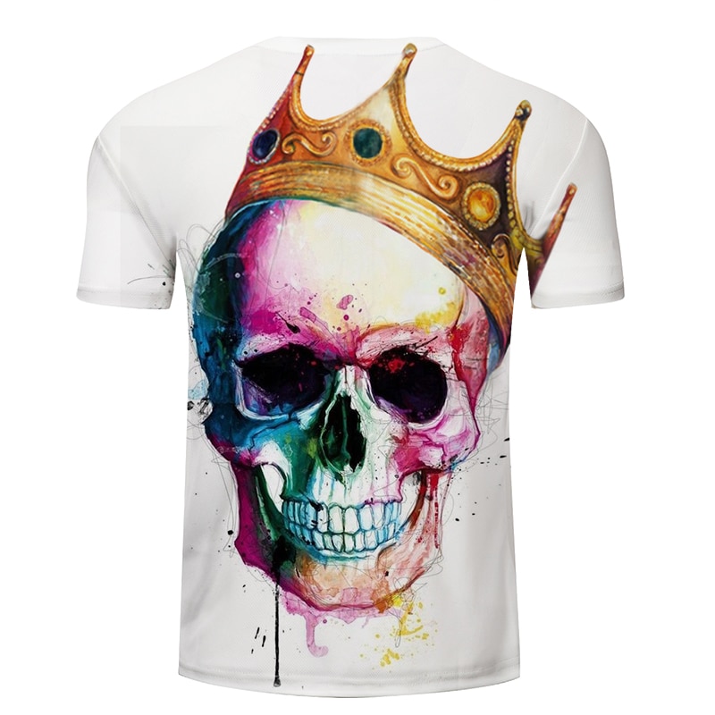 Camiseta Calavera con corona y estampado 3D MASCALAVERAS