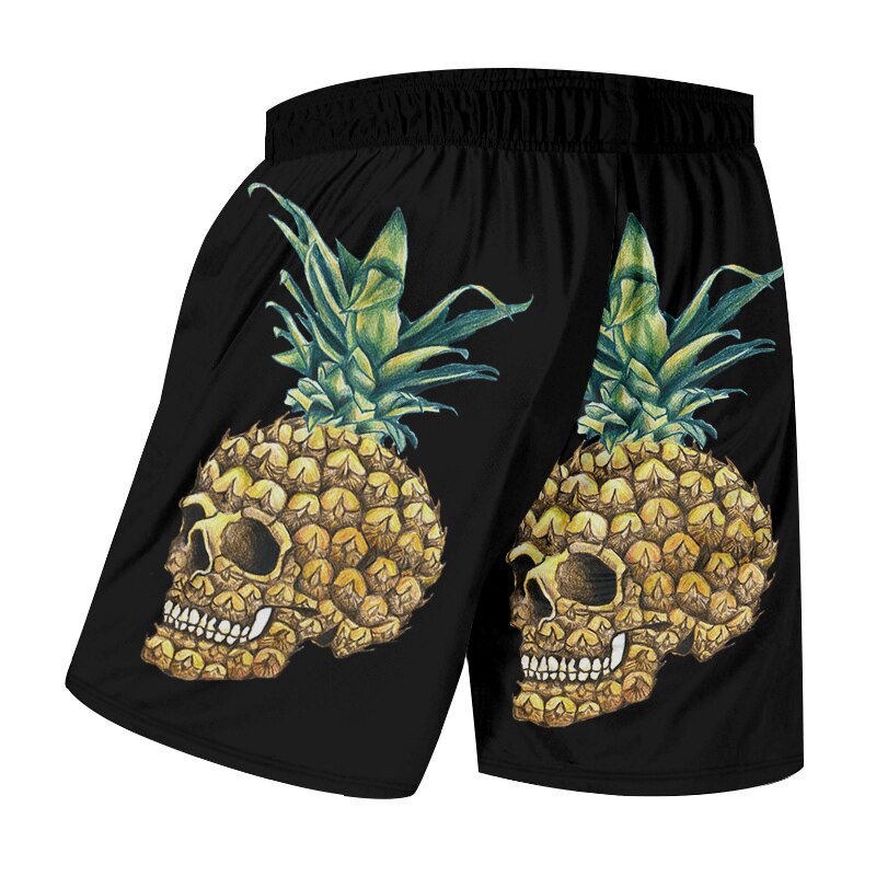 Pantalones cortos de playa con estampado divertido de calavera MASCALAVERAS